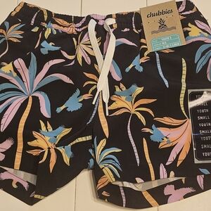 Chubbies Black and Multicolor Palm Print Women's Shorts